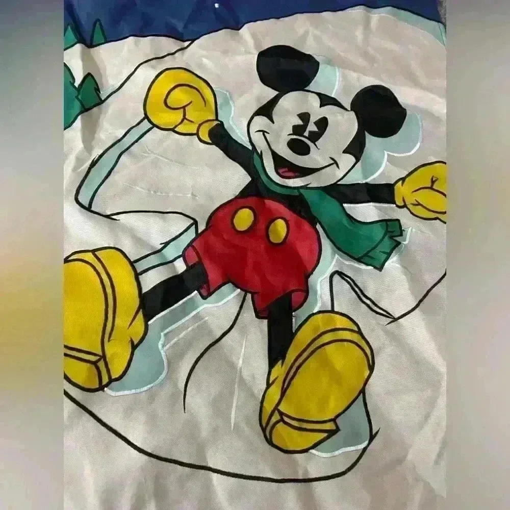 Vtg Mickey Disney winter flag